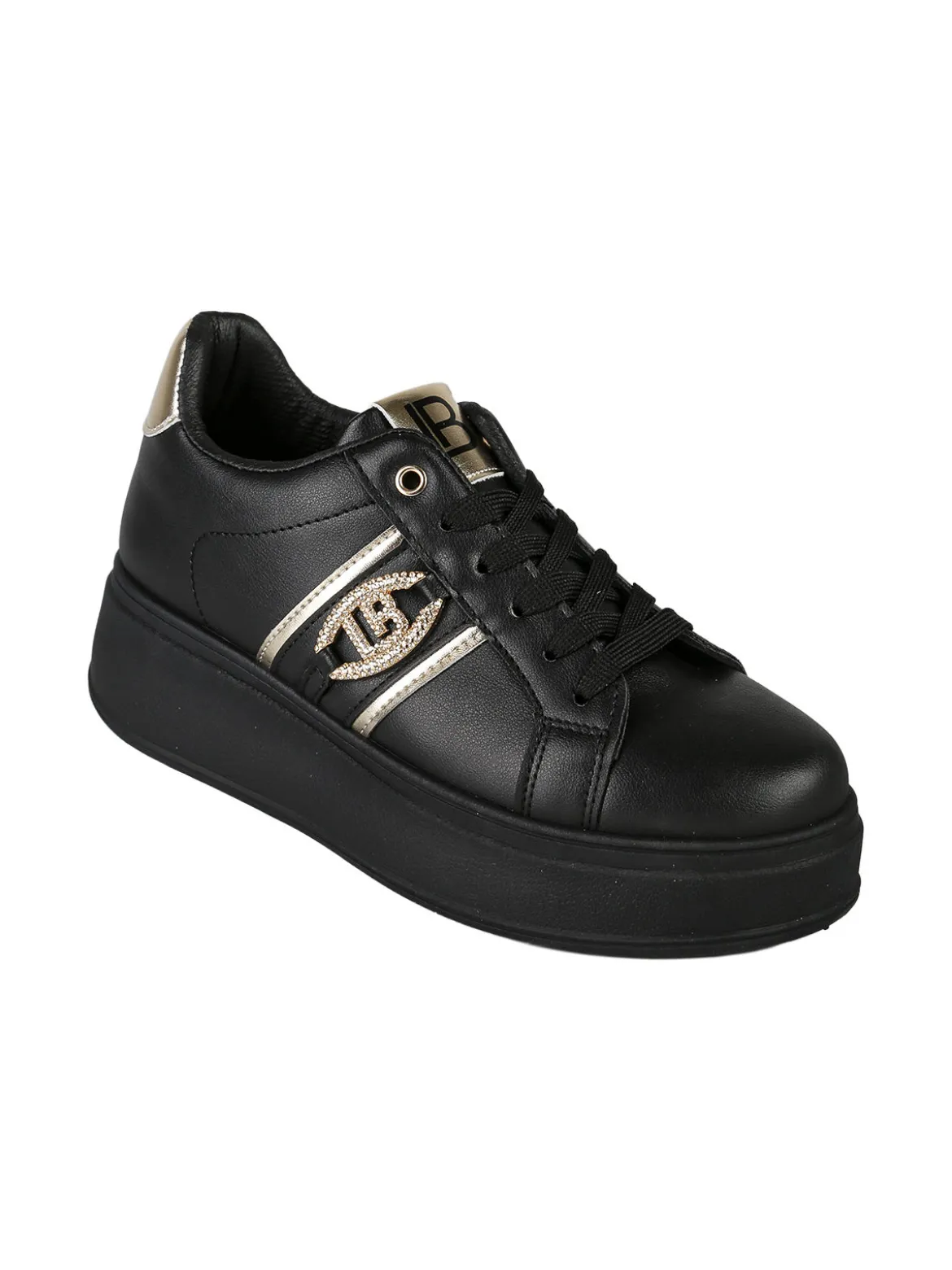 Laura Biagiotti Sneakers donna stringate con platform - nero