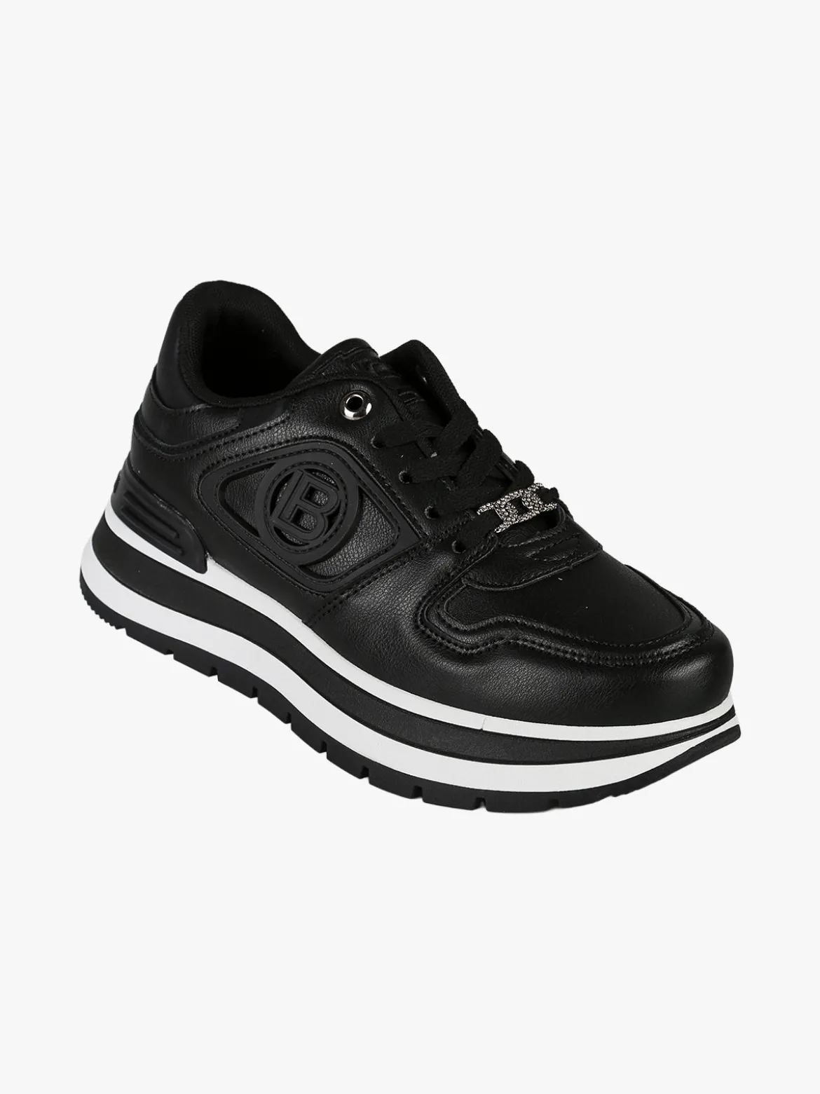 Laura Biagiotti Sneakers donna stringate con platform - nero