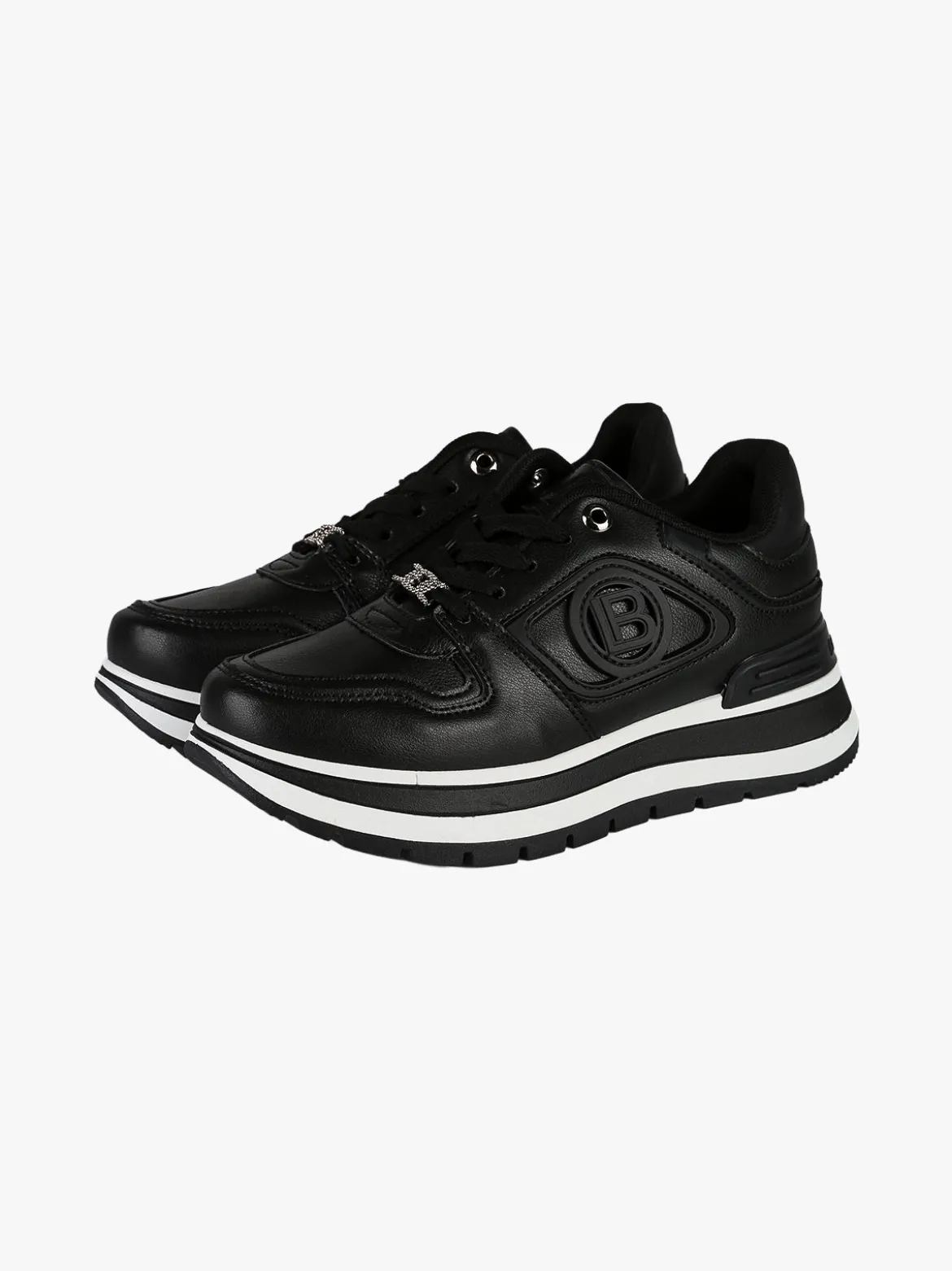 Laura Biagiotti Sneakers donna stringate con platform - nero