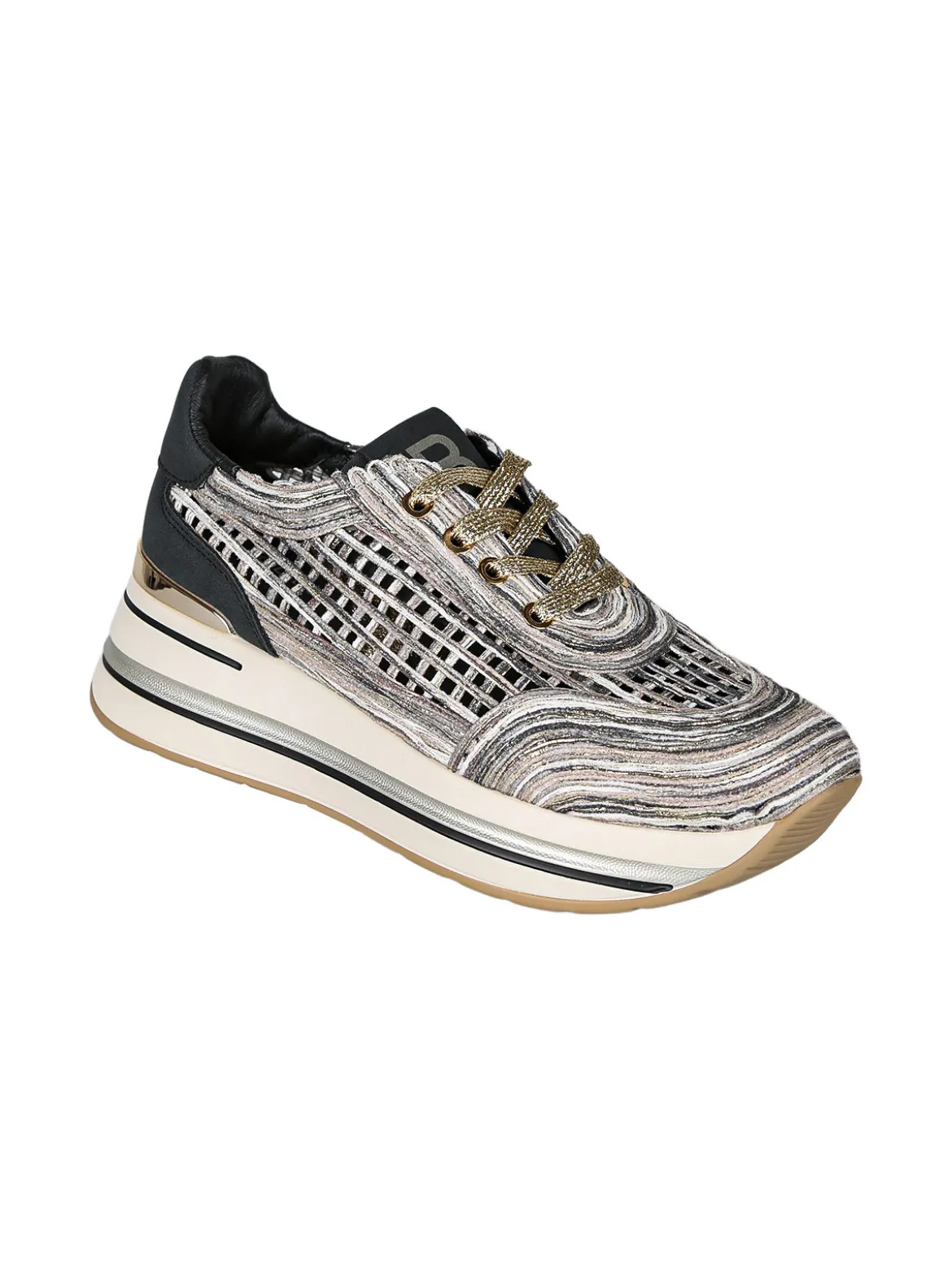 Laura Biagiotti Sneakers donna traforate con platform - nero