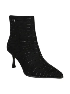 Laura Biagiotti Stivaletti donna con tacco e piccole borchie - nero