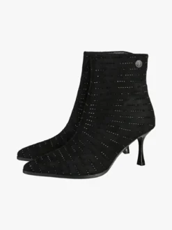 Laura Biagiotti Stivaletti donna con tacco e piccole borchie - nero