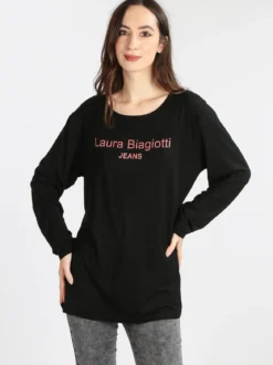 Laura Biagiotti T-shirt da donna lunga con strass