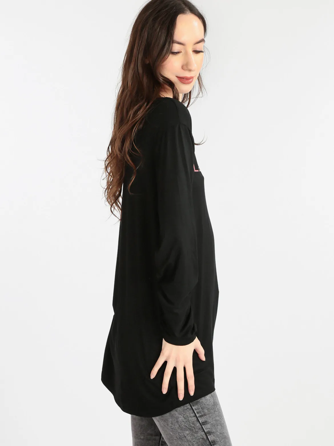 Laura Biagiotti T-shirt da donna lunga con strass