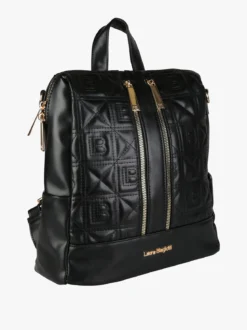 Laura Biagiotti Zaino donna in ecopelle con monogramma - nero