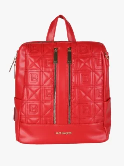 Laura Biagiotti Zaino donna in ecopelle con monogramma - rosso