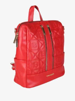 Laura Biagiotti Zaino donna in ecopelle con monogramma - rosso