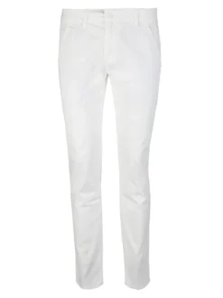 Leeyo Jeans Pantaloni bianchi da uomo in cotone