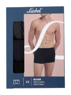 Liabel Confezione da 3 boxer uomo in cotone - assortito