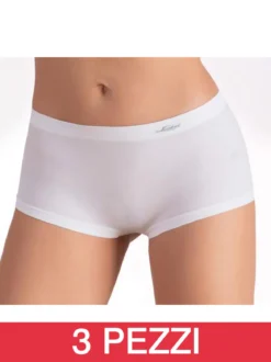 Liabel Confezione da 3 pezzi boxerino donna in microfibra - bianco