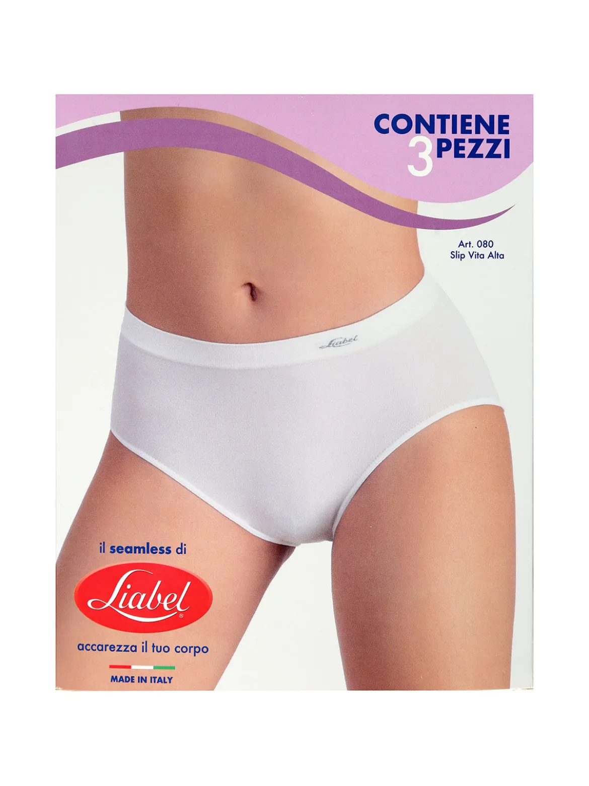 Liabel Confezione da 3 slip donna a vita alta in microfibra - assortito