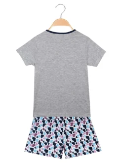 Liabel Pigiama corto in cotone T-shirt + shorts cuori