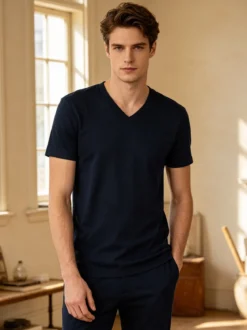 Liabel T-shirt intima uomo scollo V in caldo cotone