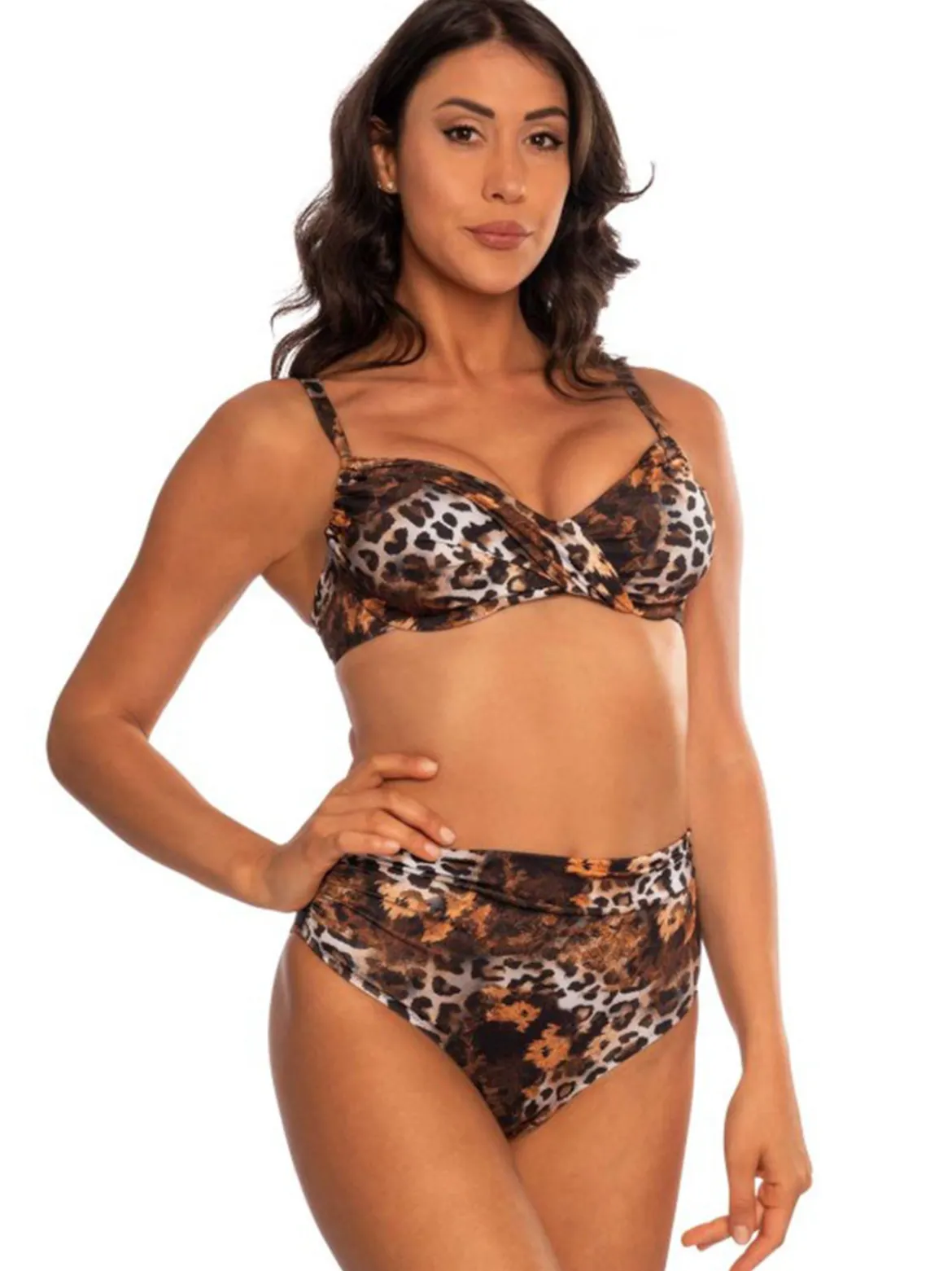 Linea Sprint Bikini donna maculato a vita alta