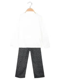Lollitop Completo da bambina 2 pezzi con pantaloni maculati gamba larga