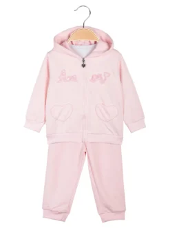 Lollitop Completo da neonata 3 pezzi con cappuccio e zip