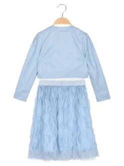 Lollitop Completo 3 pezzi da bambina con giacchino in ecopelle e gonna in tulle