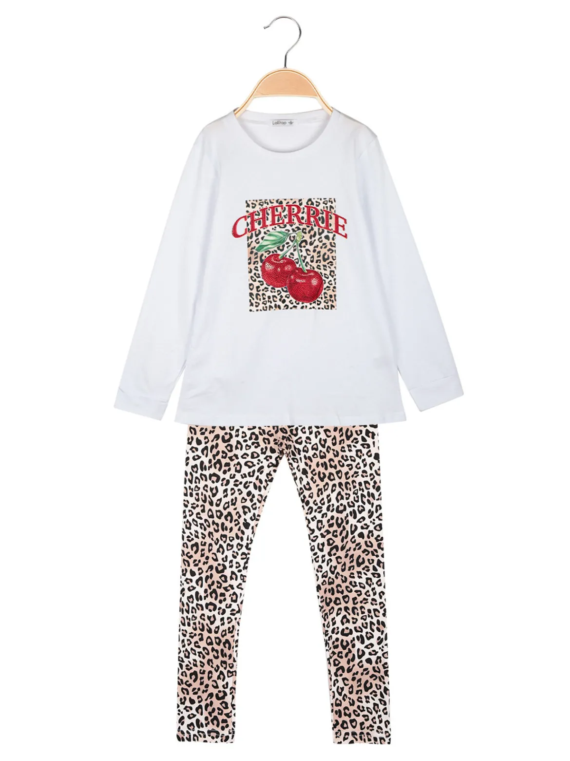 Lollitop Completo 2 pezzi da bambina con leggings maculati