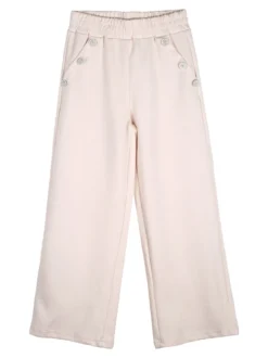Lollitop Completo 2 pezzi da ragazza con cappuccio e pantaloni a gamba larga - beige