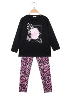 Lollitop Completo 2 pezzi da ragazza con leggings maculati