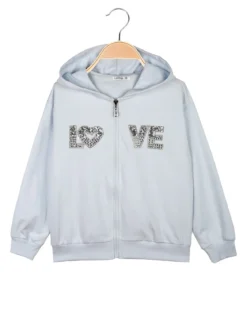 Lollitop Felpa da bambina con cappuccio e zip