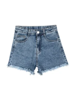 Lollitop Shorts da bambina in jeans sfrangiati sul finale