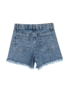 Lollitop Shorts da bambina in jeans sfrangiati sul finale