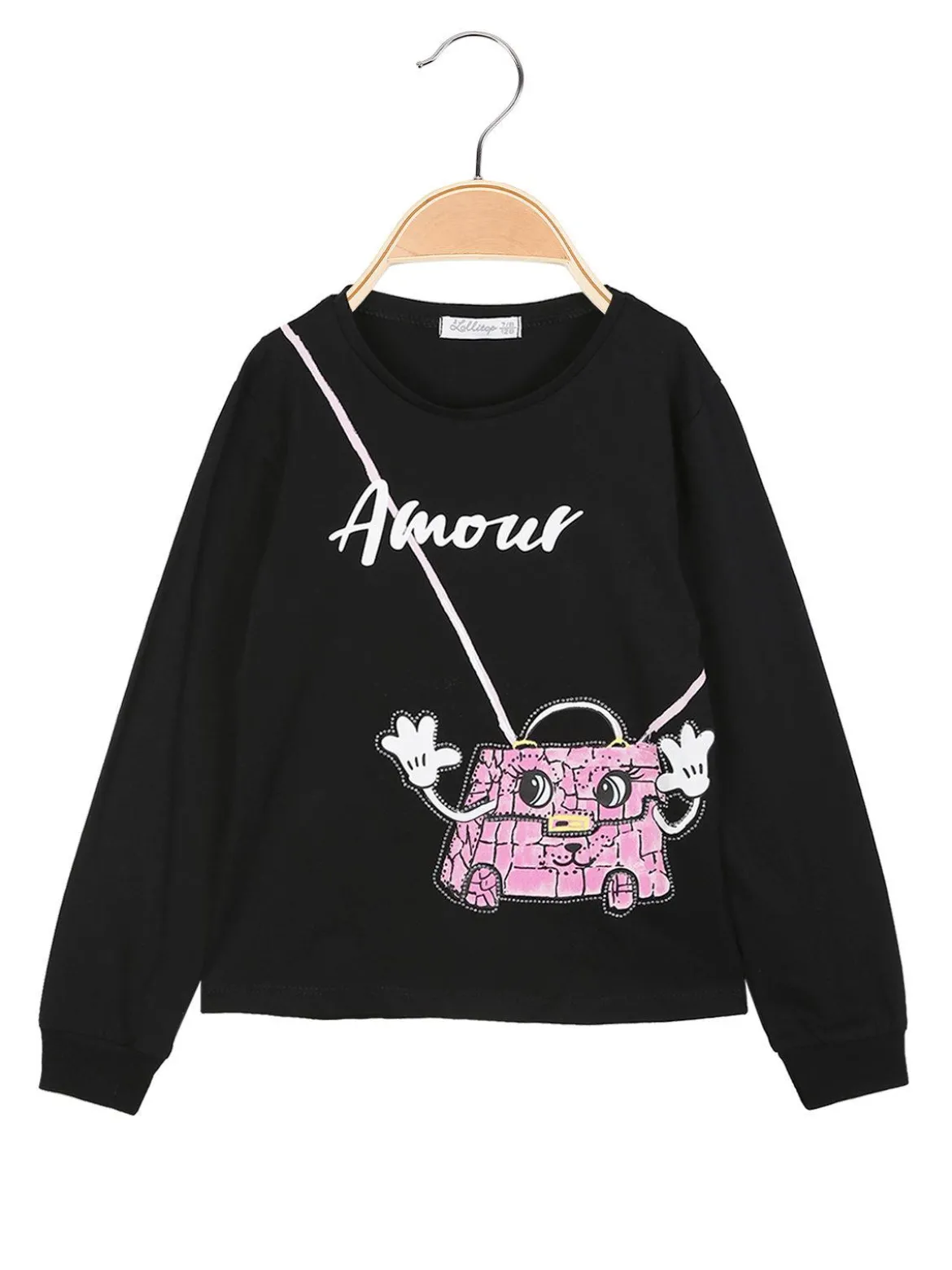 Lollitop T-shirt bambina manica lunga con brillantini