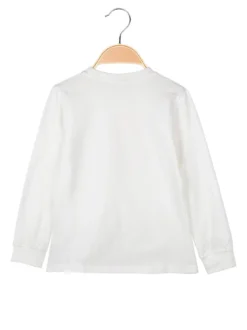 Lollitop T-shirt da ragazza a maniche lunghe - bianco