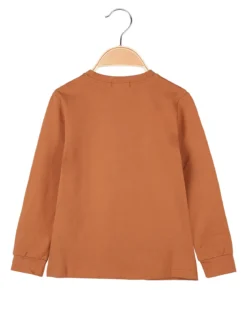 Lollitop T-shirt da ragazza a maniche lunghe - cuoio