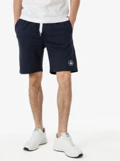 Lonsdale Bermuda sportivi da uomo con logo e coulisse - blu scuro