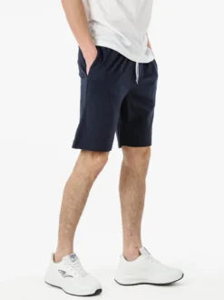 Lonsdale Bermuda sportivi da uomo con logo e coulisse - blu scuro