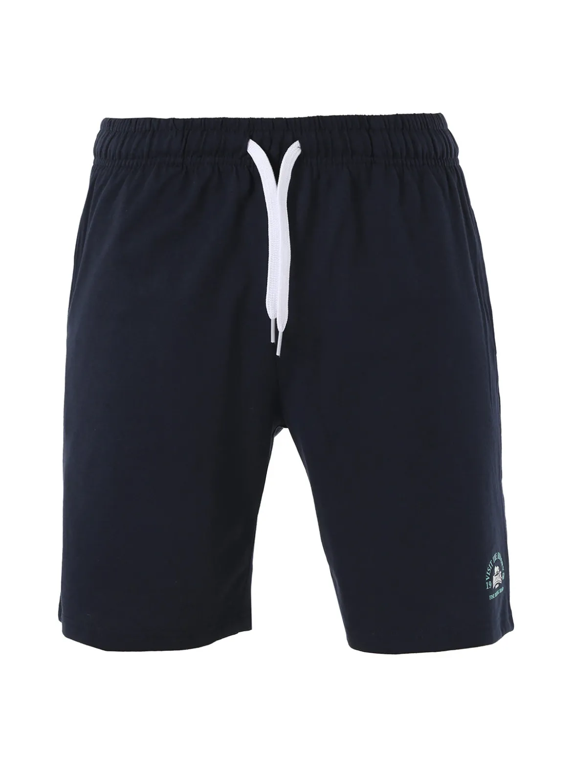 Lonsdale Bermuda sportivi da uomo con logo e coulisse - blu scuro