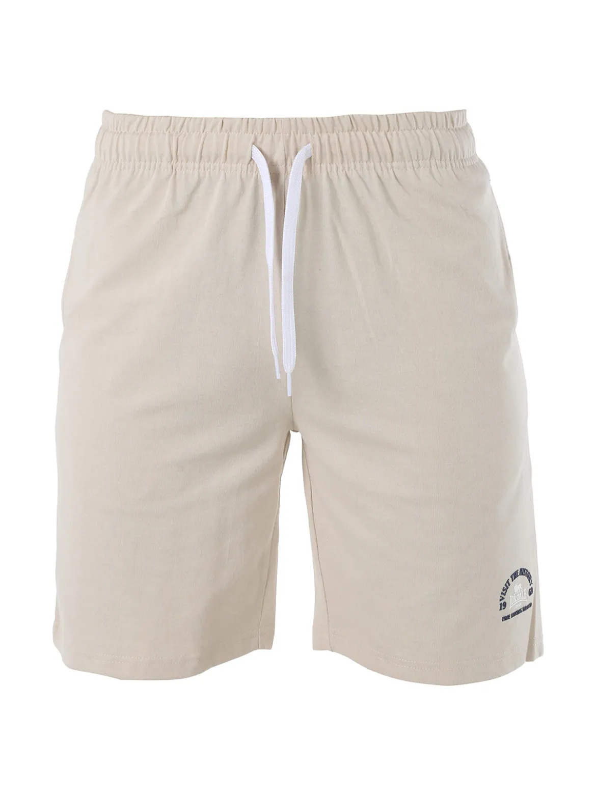 Lonsdale Bermuda sportivi da uomo con logo e coulisse - naturale