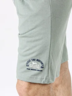 Lonsdale Bermuda sportivi da uomo con logo e coulisse - pistacchio