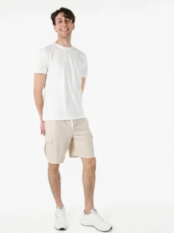 Lonsdale Bermuda sportivi da uomo con tasconi laterali e coulisse - naturale