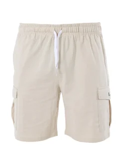 Lonsdale Bermuda sportivi da uomo con tasconi laterali e coulisse - naturale