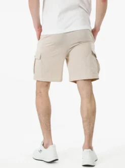 Lonsdale Bermuda sportivi da uomo con tasconi laterali e coulisse - naturale