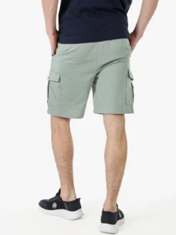Lonsdale Bermuda sportivi da uomo con tasconi laterali e coulisse - pistacchio