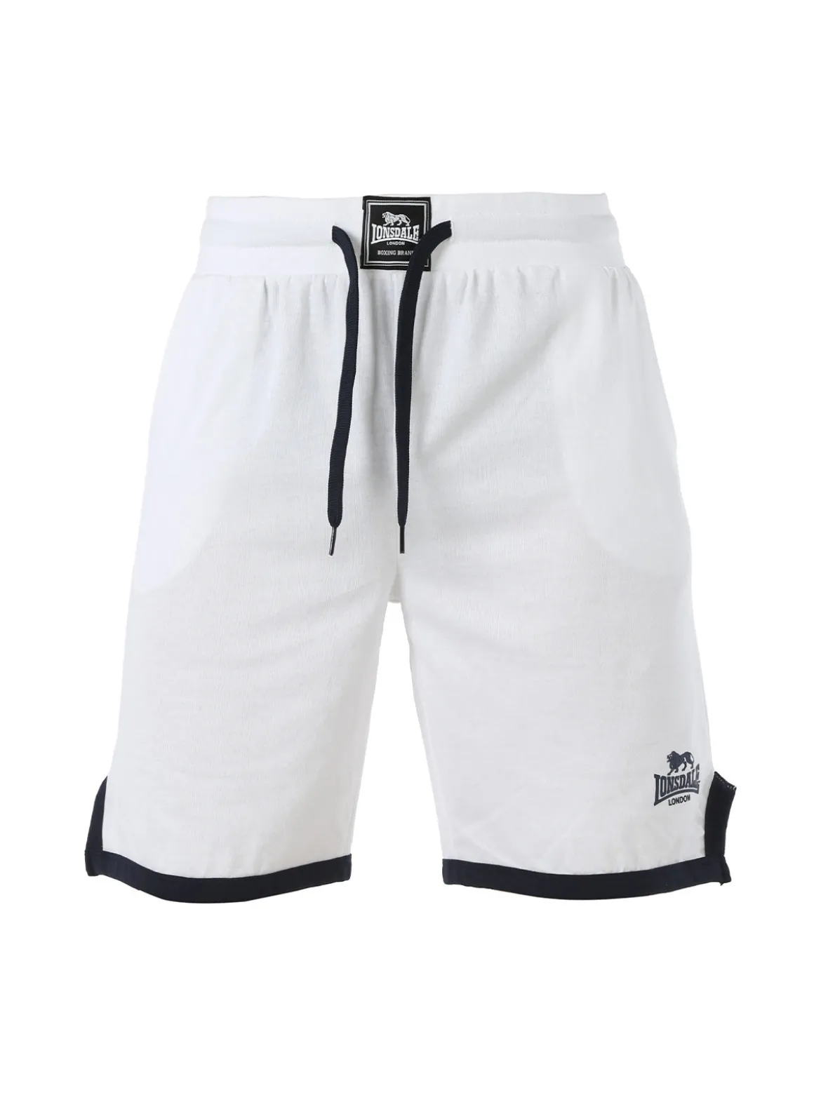 Lonsdale Bermuda sportivi da uomo in cotone con logo - bianco