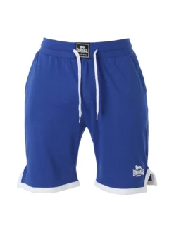 Lonsdale Bermuda sportivi da uomo in cotone con logo - blu