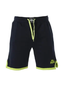Lonsdale Bermuda sportivi da uomo in cotone con logo - blu scuro