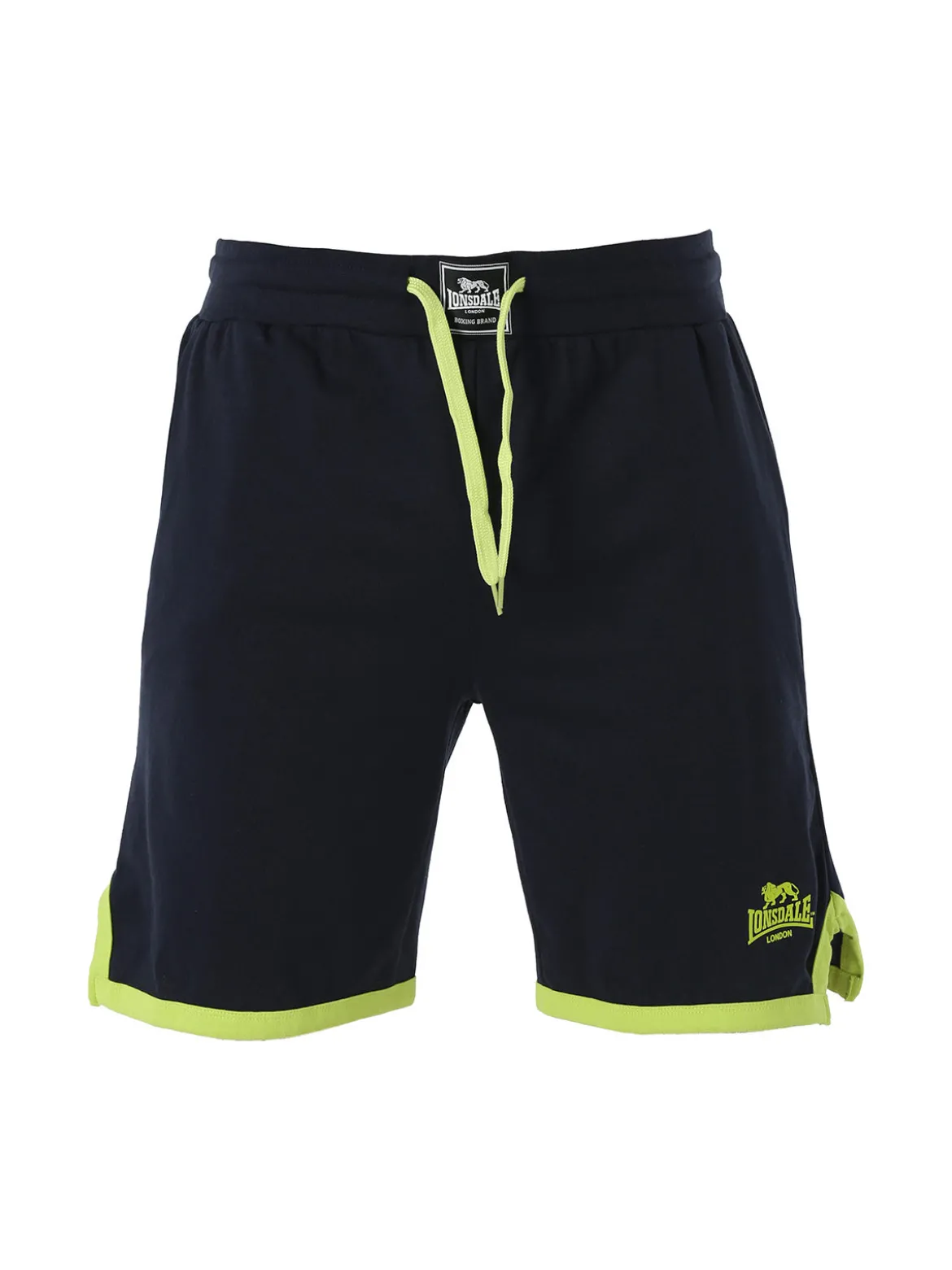Lonsdale Bermuda sportivi da uomo in cotone con logo - blu scuro