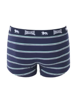 Lonsdale Boxer da uomo in cotone a righe - blu scuro