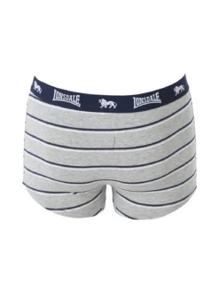 Lonsdale Boxer da uomo in cotone a righe - grigio