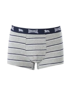 Lonsdale Boxer da uomo in cotone a righe - grigio