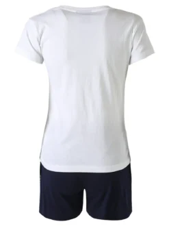 Lonsdale Completo corto da donna in cotone - bianco