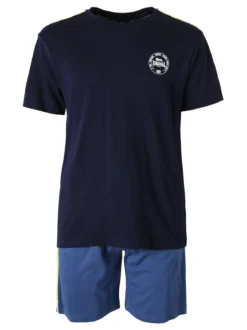Lonsdale Completo corto da uomo in cotone - blu scuro