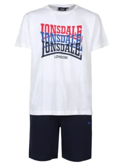 Lonsdale Completo corto da uomo in cotone con scritte