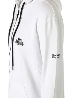 Lonsdale Completo tuta da donna con cappuccio e zip - bianco
